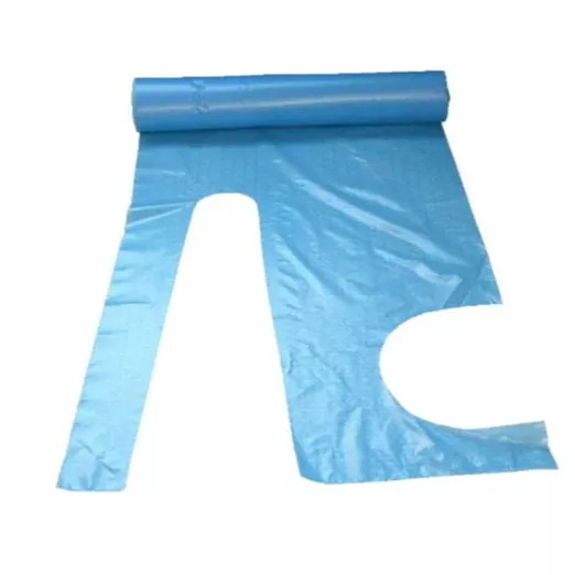 When you pull one apron, the rest stay securely in place, preventing them from falling to the floor. The roll-pack options dispense one apron at a time, allowing for quick, easy changes and reducing waste. The 'Tie-Back' design features extra-long ties for fast and convenient changes.
These disposable aprons are essential for maintaining cleanliness in the food industry. Perfect for busy restaurants, kitchens, and food production areas, they allow workers to quickly dispose of dirty or greasy aprons. Simply put on a fresh, clean apron and get back to work!
Features:
·Designed for single use
·Resistant to liquids for preventing fluid transfer
·Easy to dispense
·High quality
·Secure fit
·Integrated head hole and waist band ensure a secure fit
