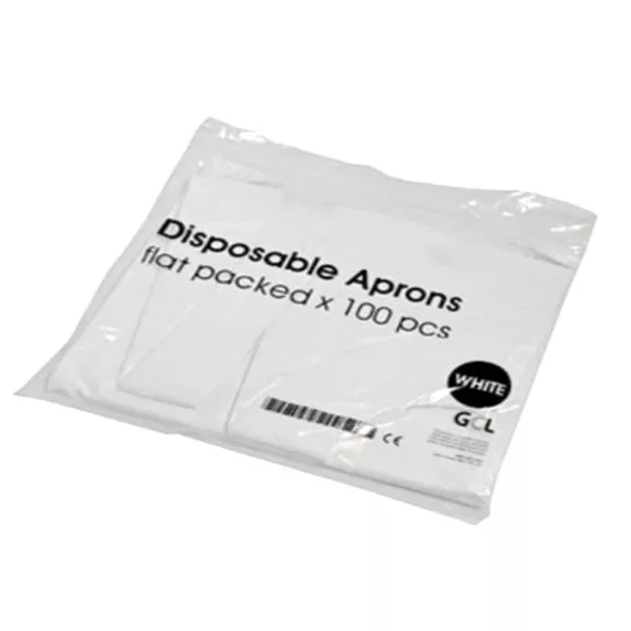 Made from economical polyethylene material and packaged in an easy-access dispenser bag, our Flat Pack Disposable Aprons are designed to suit a variety of tasks and industries. These aprons provide comfortable protection in low-risk environments, ensuring high hygiene standards.
Perfect for light-duty use, our Disposable Aprons effectively protect the wearer from fluids and bacteria. Easy to use and lightweight, they offer a high level of protection, making them ideal for a range of industries, including manufacturing, catering, veterinary healthcare, and janitorial services.
Features:
·Durability: Available in lightweight, medium-weight, and heavy-weight options, ensuring each apron is suitable for the task at hand.
·Variety: Choose from multiple sizes and thicknesses to best meet your needs.
·Convenience: Available in easy-to-use Roll-Pack or Flat-Pack dispenser packaging for quick access.
·Tolerance Notice: Length tolerances may vary due to manufacturing processes.
